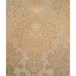 New Tapetti Isoäidin aikaan 4843-4, non-woven, ornamentti, ruskea/kulta Kuitutapetit