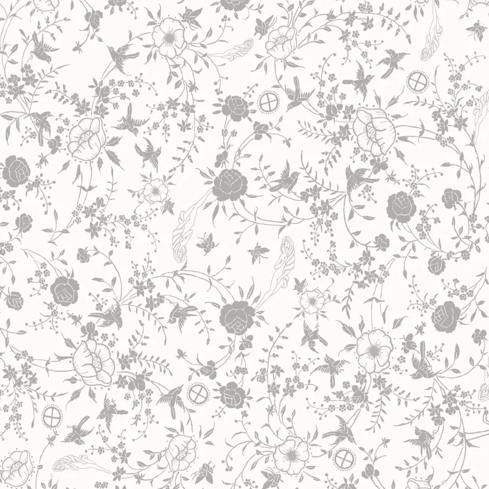 Outlet Tapetti Ivana Helsinki Joshua Tree 5249-2, non-woven, maalaisromanttinen, valkoinen/harmaa Kuitutapetit