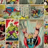 Tapetti Marvel Comic Strip 70-264, retro, monivärinen*Sandudd Outlet