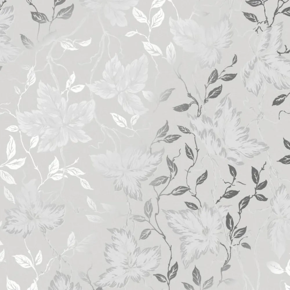 New Tapetti Rantaniitty 2965-3, 0,53x11,20 m, non-woven, romanttinen, harmaa/hopea Kuitutapetit