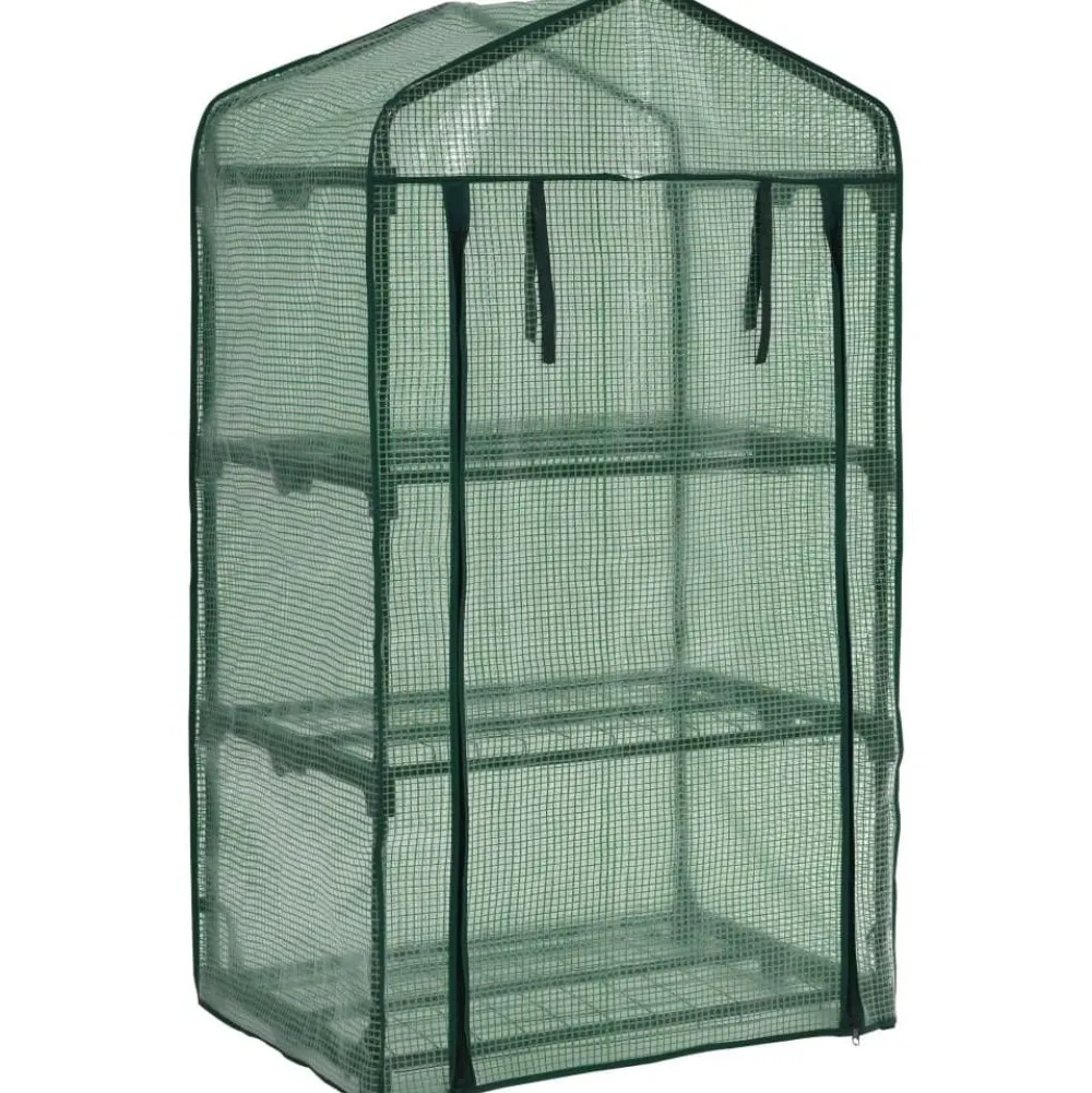 3-tasoinen minikasvihuone 69x49x125 cm*FinePRICE Discount