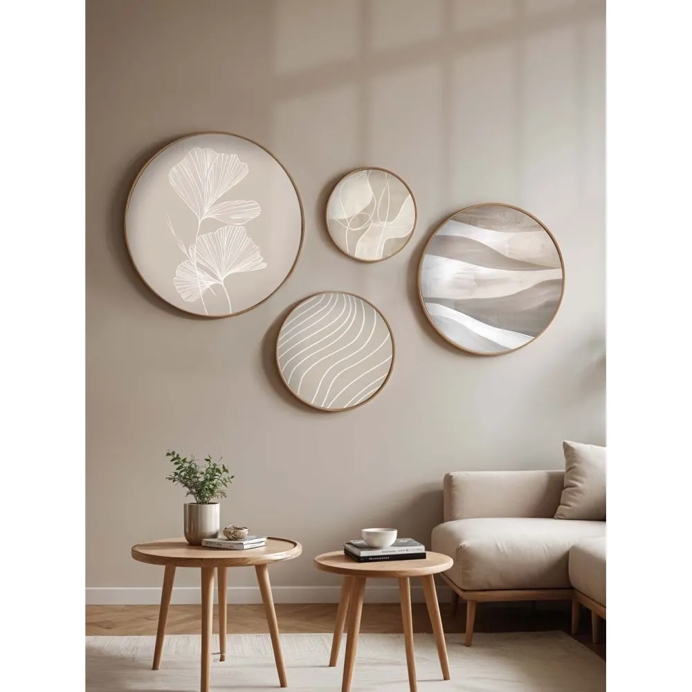 Taulusetti Harmony Circles, 4kpl, beige*Linento Online