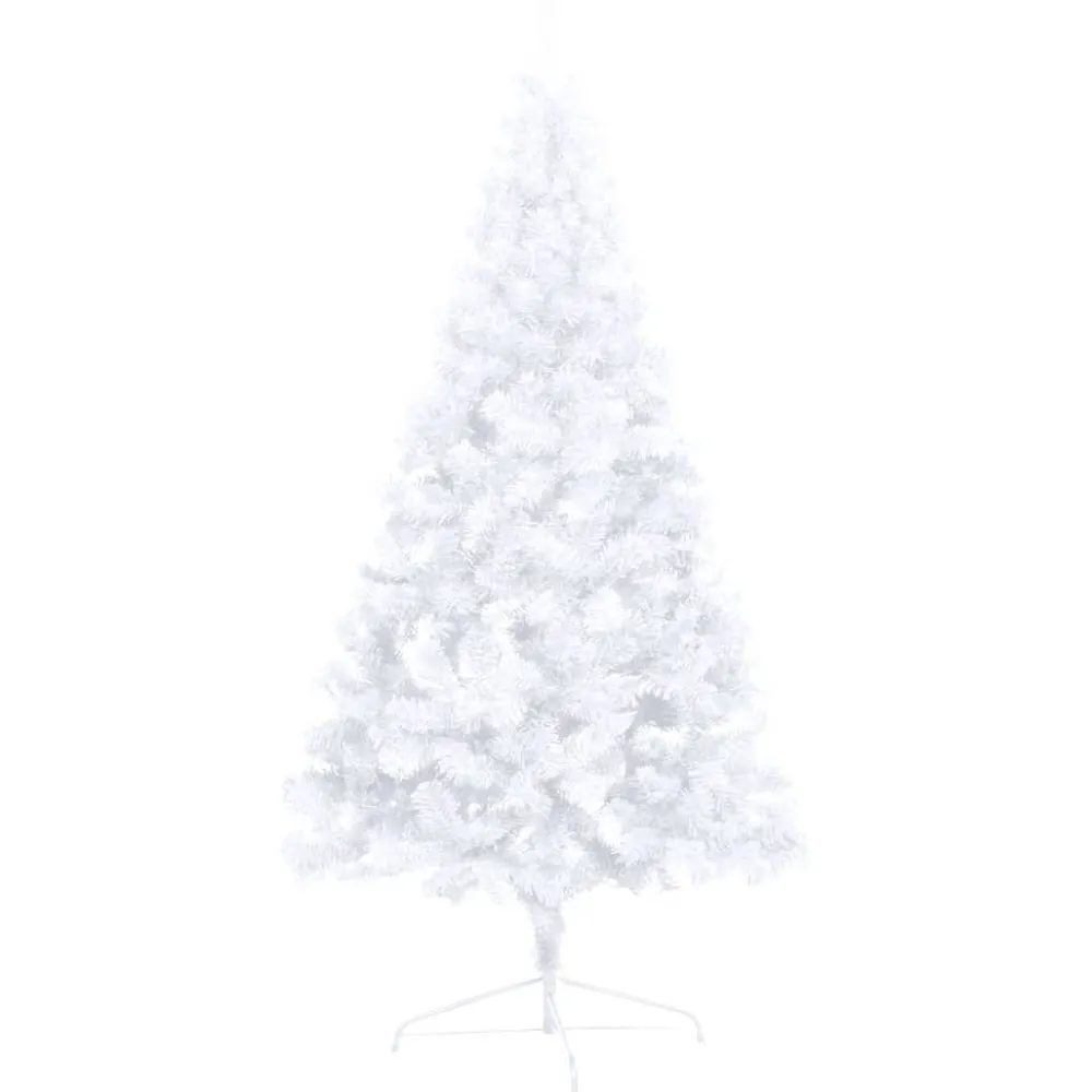 Tekojoulukuusen puolikas valkoinen LED-valo ja pallot eri kokoja*FinePRICE Sale