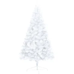 Tekojoulukuusen puolikas valkoinen LED-valo ja pallot eri kokoja*FinePRICE Sale