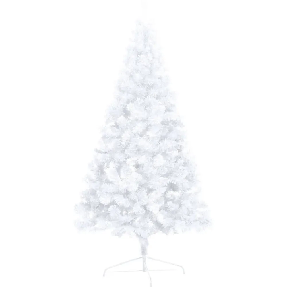 Tekojoulukuusen puolikas valkoinen LED-valo ja pallot eri kokoja*FinePRICE Sale