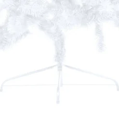 Tekojoulukuusen puolikas valkoinen LED-valo ja pallot eri kokoja*FinePRICE Sale