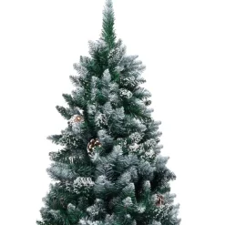 Tekojoulukuusi kävyillä ja valkoisella lumella, 180cm Joulukoristeet