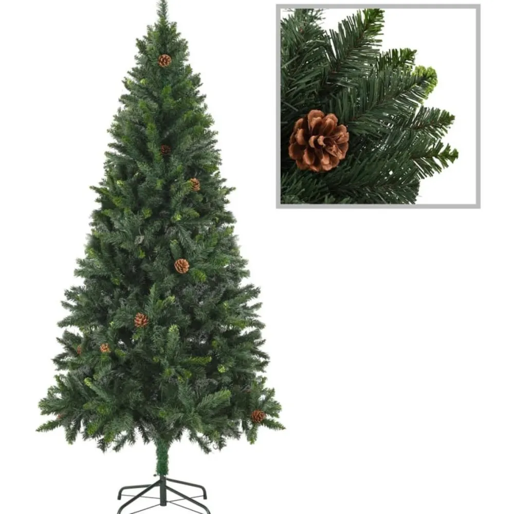 Discount Tekojoulukuusi kävyillä, vihreä, 180cm Joulukoristeet