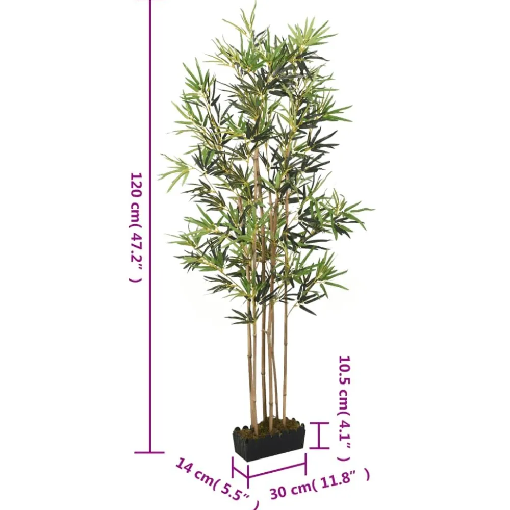 Tekokasvi bambupuu 120cm, 552 lehteä, vihreä*FinePRICE Discount