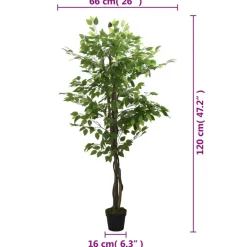 Tekokasvi viikunapuu 630 lehteä 120 cm vihreä*FinePRICE Sale