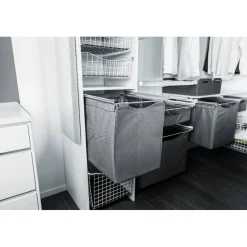 Tekstiilikori ulosvedettävä 800 mm runkoon harmaa*Beslag Design