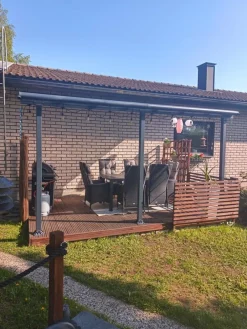 Online Terassikatos Olympia 3x4,25 m harmaa/kirkas Terassikatokset|Terassikatokset