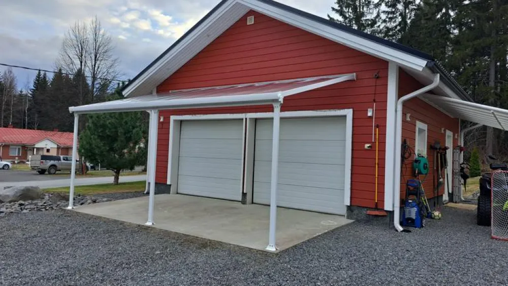 Terassikatos Feria 3 x 5,5 m valkoinen/kirkas*Palram-Canopia Hot