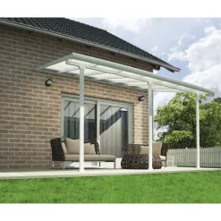 Terassikatos Feria 3 x 4,3 m valkoinen/kirkas Terassikatokset|Terassikatokset