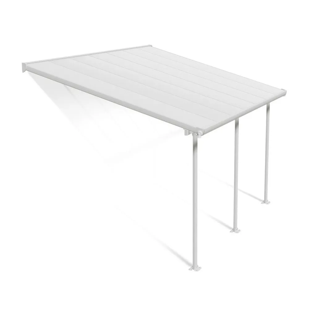 Terassikatos Feria 3 x 4,3 m valkoinen/kirkas Terassikatokset|Terassikatokset