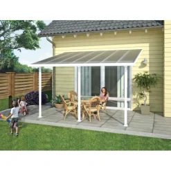 Terassikatos Feria 3 x 4,3 m valkoinen/kirkas Terassikatokset|Terassikatokset