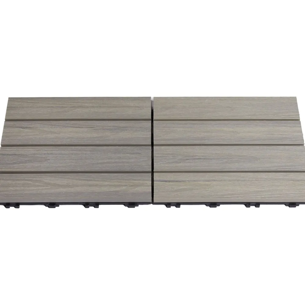 Terassilaatta , komposiittia 30 x 30 cm 4 kpl, kelopuun värinen*Hortus Discount