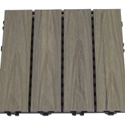 Terassilaatta , komposiittia 30 x 30 cm 4 kpl, kelopuun värinen*Hortus Discount