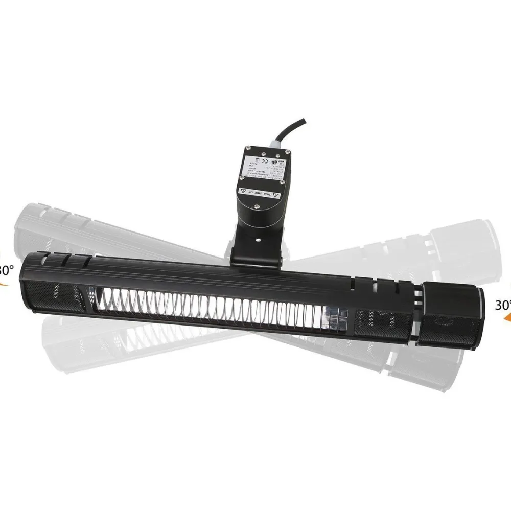 Terassilämmitin ECO Plus-line, 2000W, oskilloiva, musta Terassilämmittimet