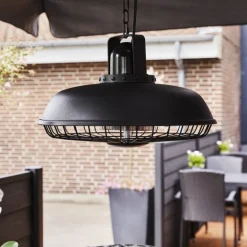 Terassilämmitin ripustettava 600/1200/1800W kaukosäädin musta*Hortus Clearance