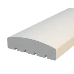 Outlet Terassin aitakaide 34x120x4200 mm kaareva valkoinen 5 kpl/pkt Terassielementit