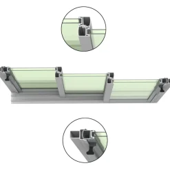 New Terassin ikkuna Robust kiinteä 2 lasia eri kokoja ja värejä Terassilasit