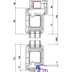 Outlet Terassin liukuovi Portal PSK 200Z A 3K, PVC, 2-osainen, 3-lasinen mittatilausovi Terassin Ovet Ja Liukuovet|Terassin Ovet Ja Liukuovet