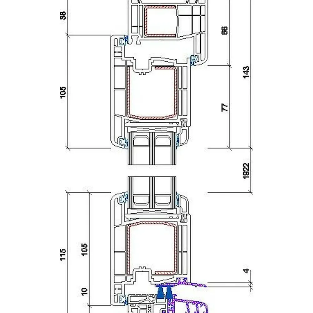 Outlet Terassin liukuovi Portal PSK 200Z A 3K, PVC, 2-osainen, 3-lasinen mittatilausovi Terassin Ovet Ja Liukuovet|Terassin Ovet Ja Liukuovet