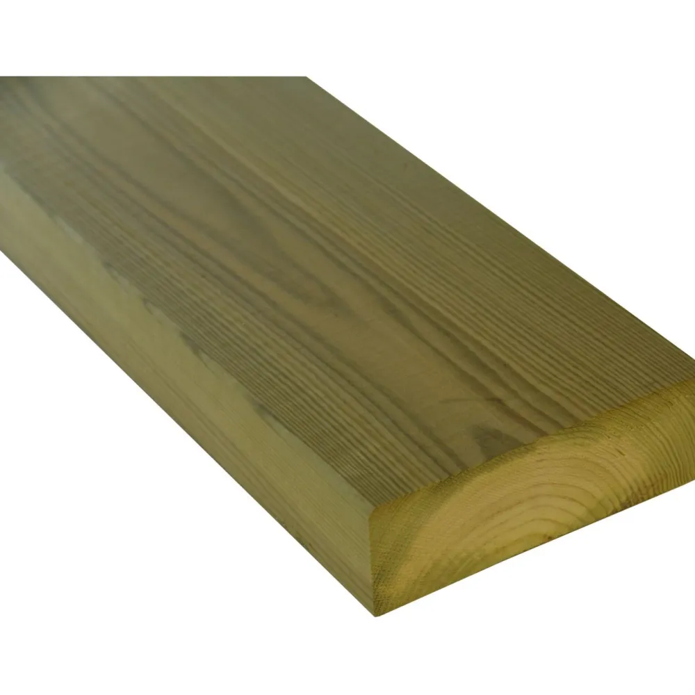 Outlet Terassin runkopuu 48x148x2395mm, kestopuu, A, vihreä Terassilaudat|Puutavara
