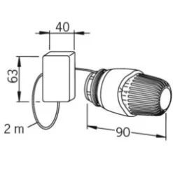 Termostaattiosa patteriventtiiliin Stabila 446302, irtoanturi 2m, 11-26°C*Oras Sale