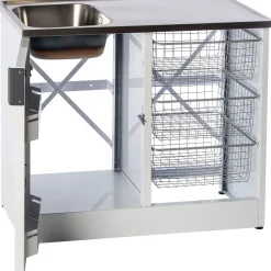 Tiskipöytä allaskaapilla TB 1000, 1 ovi, 900x1000x600 mm*Nimo Hot