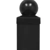 New Tolpanhattu 71x71mm koristekuula musta Aitatolpat