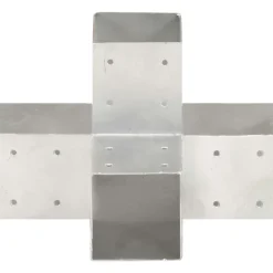 Outlet Tolppaliitin X-muoto galvanoitu metalli 91x91mm Aitojen Lisätarvikkeet