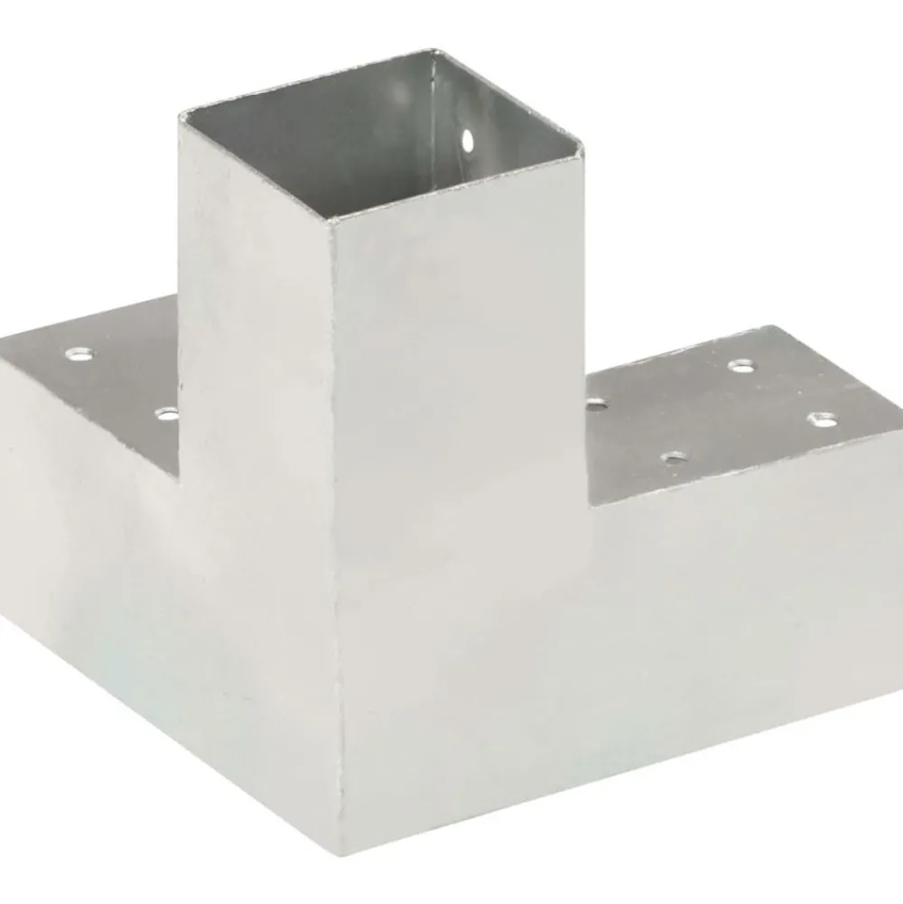 Discount Tolppaliitin Y-muoto galvanoitu metalli 71x71mm Aitojen Lisätarvikkeet