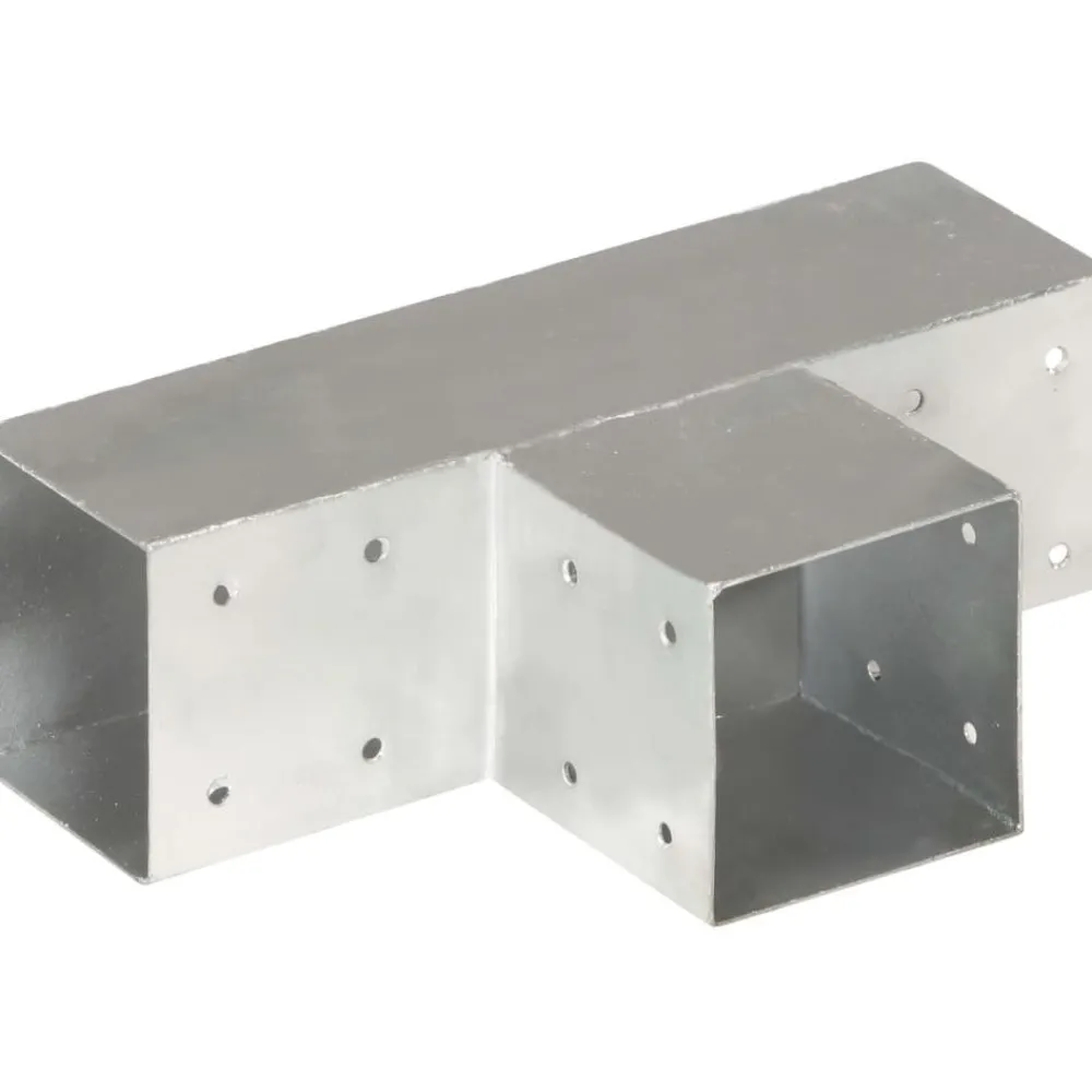 Tolppaliittimet 4kpl T-muoto galvanoitu metalli 91x91mm*FinePRICE