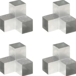 New Tolppaliittimet 4kpl Y-muoto galvanoitu metalli 101x101mm Aitojen Lisätarvikkeet