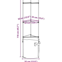 Tomaattihäkki, 116 cm teräs ja PP, eri määrillä ja malleja (38130)*FinePRICE Sale