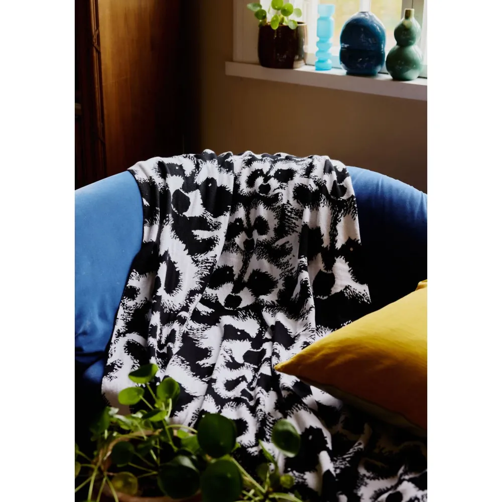 Torkkupeitto Pesue, 125x150cm, mustavalkoinen*Finlayson Sale