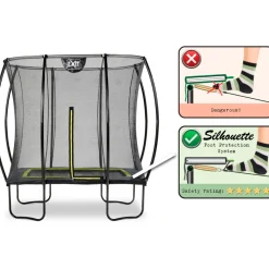 Online Trampoliini Silhouette sis. turvaverkko musta eri kokoja Trampoliinit