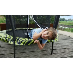 Trampoliini Tiggy Junior ø140cm sis. turvaverkko eri värejä*Exit Hot