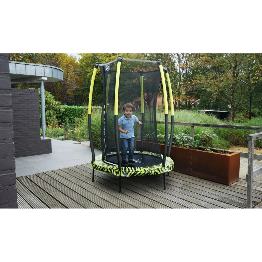 Trampoliini Tiggy Junior ø140cm sis. turvaverkko eri värejä*Exit Hot