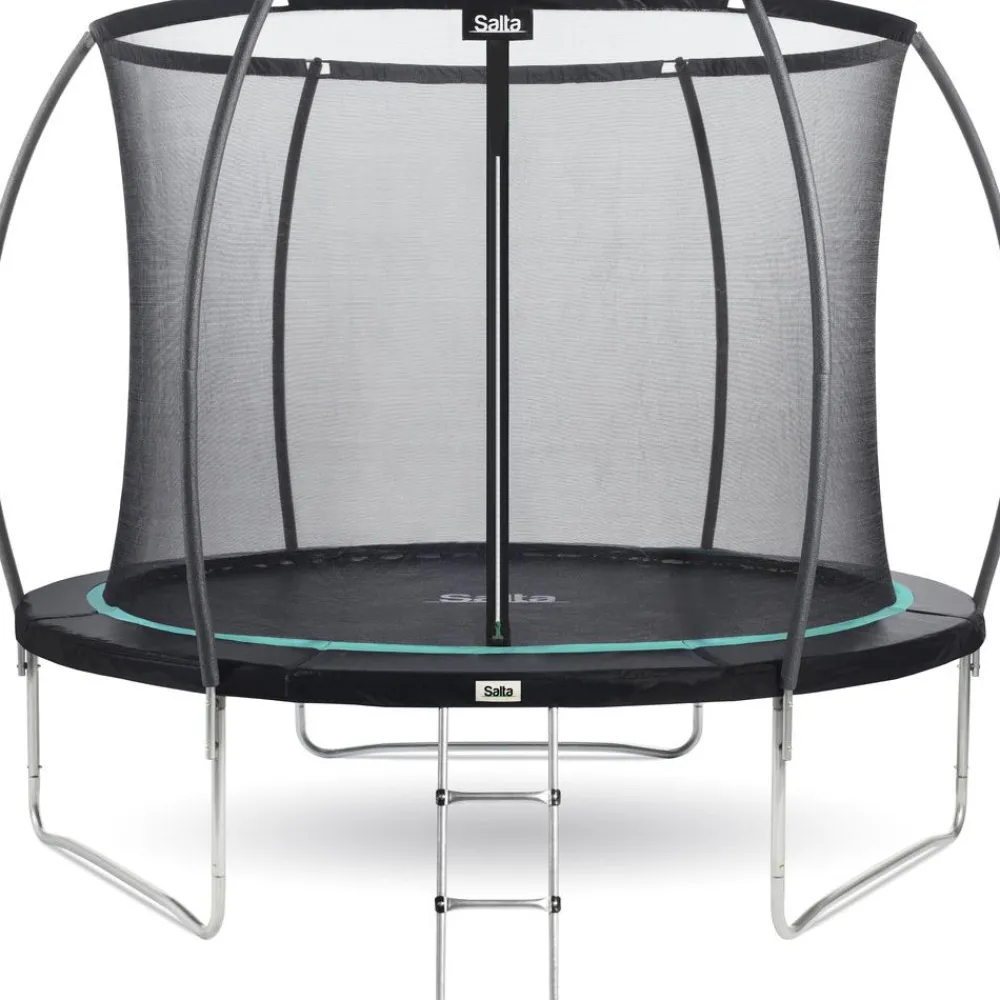 Clearance Trampoliini , Cosmos Ø251cm musta teräs, (sis turvaverkon ja tikkaat) Trampoliinit