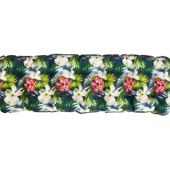 Tuolin pehmuste BADEN-BADEN 48x165 cm, tumma kukkakuosi, musta*Home4you Best