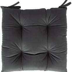 Tuolin pehmuste sametti NEW 40x40 cm, harmaa*Home4you Hot