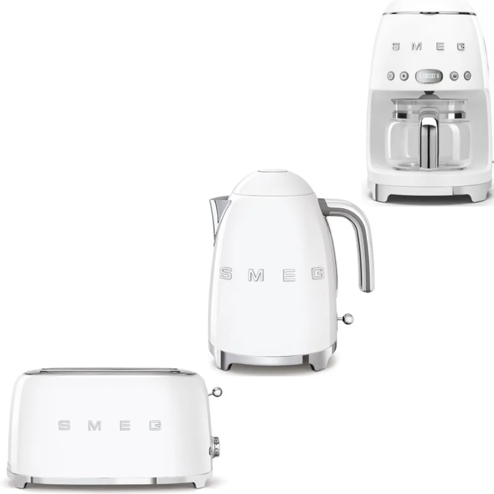 Tuotepaketti - vedenkeitin KLF03 1,7 l, kahvinkeitin ja leivänpaahdin TSF02*Smeg Sale