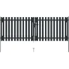 Tuplaovi pihaportti teräs 306x150 cm antrasiitti*FinePRICE Online