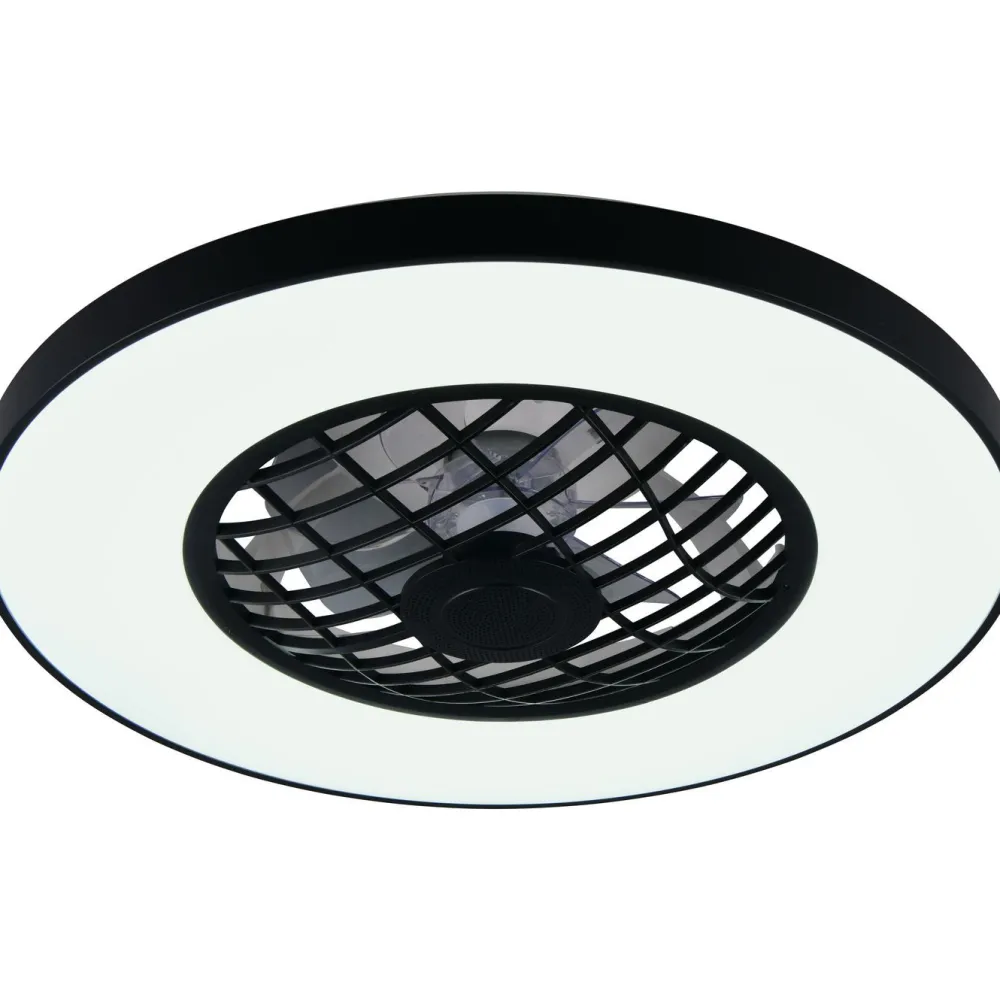 Tuuletinkattovalaisin Linköping Ø59cm LED RGB Bluetooth-kaiutin musta*Trio Hot