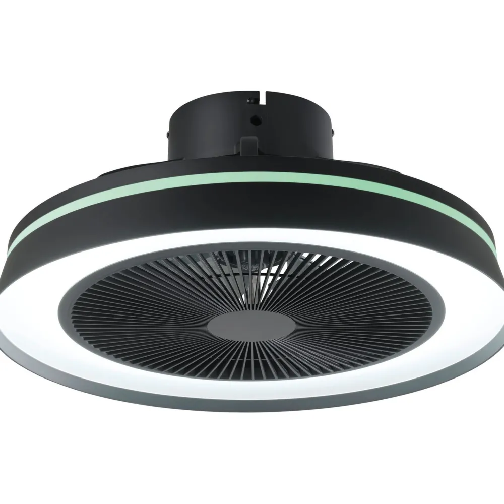 Outlet Tuuletinvalaisin Vallonia RGB/CCT LED Ø48cm kaukosäädin musta Tuuletinvalaisimet