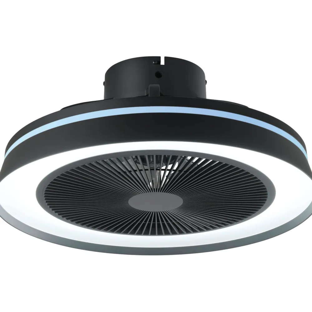 Outlet Tuuletinvalaisin Vallonia RGB/CCT LED Ø48cm kaukosäädin musta Tuuletinvalaisimet