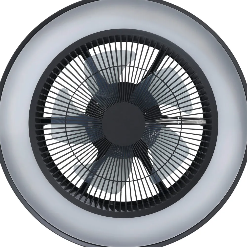 Outlet Tuuletinvalaisin Vallonia RGB/CCT LED Ø48cm kaukosäädin musta Tuuletinvalaisimet